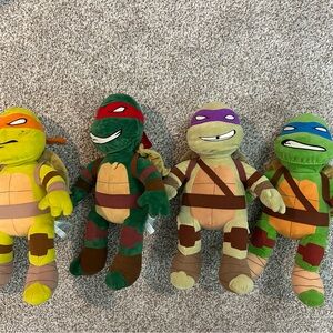 Ninja Turtle Plush Toy Set - Green, Red, Orange, Purple - 2016 Nickelodeon BAB